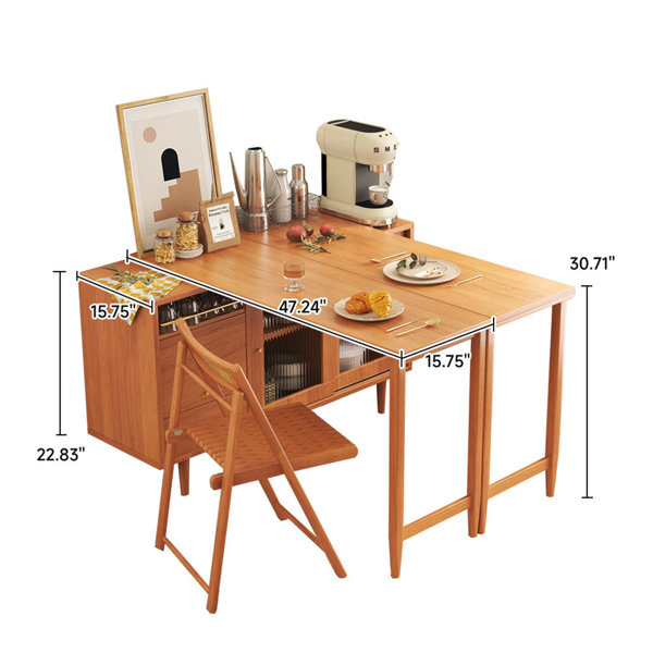 テーブル・チェア・ハンモック ON-U LIFE SIDEBOARD STYLE MY OWN TABLE George Oliver Extendable Sideboard With Drop-leaf Dining Table